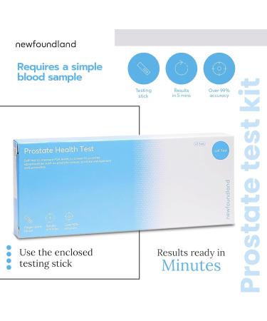 Newfoundland Prostate Test Kit - Rapid PSA Home Self-Test for Prostate Health - CE & MHRA Certified - Buy Online on GoSupps.com