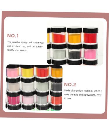 Healeved 96 Boxes Nail Crystal Powder Neon Acrylic Nail Carving Powder Pigment Powder for Nails Dip Powder Pp - Buy Online on GoSupps.com