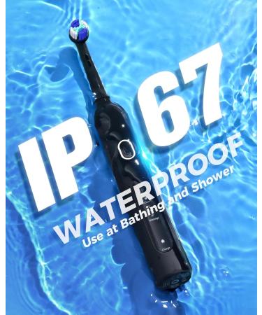 Rotating Electric Toothbrush for Adults with 8 Brush Heads (2 Types) Z Midnight - Buy Online on GoSupps.com