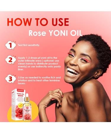 2 Pack Yoni Oil - Organic Feminine Oil for pH Balance & Odor Elimination | Natural Deodorant & Moisturizer with Rose Essential Oil - Buy Online on GoSupps.com
