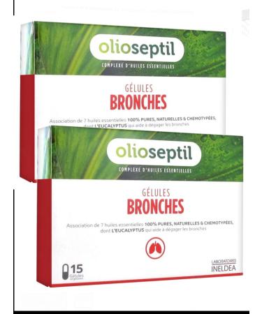 Olioseptil - Bronchi - Pack of 2 x 15 capsules - Bronchi at 100% capacity