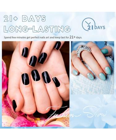 Phoenixy 12 Colors Gel Nail Kit with UV Lamp | Navy Blue & Pale Pink Series | Soak Off Gel Polish Set for Women - Buy Online on GoSupps.com