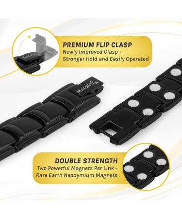 MagnetRX Ultra Strong Magnetic Anklet for Men | Titanium Magnetic Anklet (Black) - Shop Now! - Buy Online on GoSupps.com