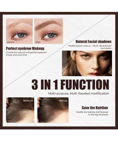 VIOLA HOUSE Eyebrow Stamp Stencil Kit 2 colors in 1 brow pencil powder 1 brush+24pcs eyebrow stamp waterproof long lasting eyebrow tinting powder(Light brown & dark brown) - Buy Online on GoSupps.com
