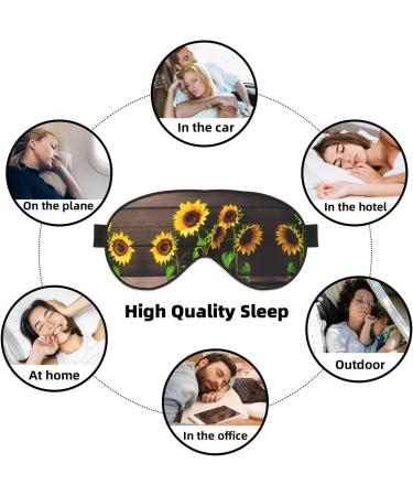 Three Sunflowers Wooden Sleep Mask | Adjustable Breathable & Fashionable Eye Mask for Comfortable Sleep | International Shipping Available - Buy Online on GoSupps.com