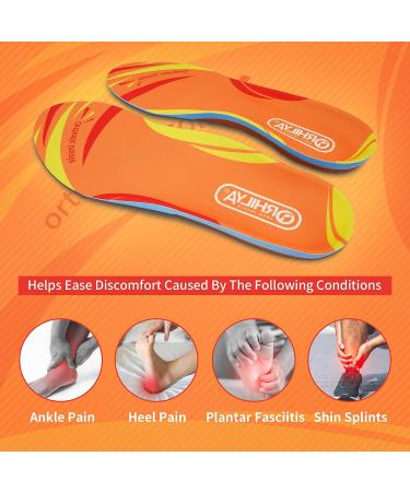 ORHILYA Orthotic Insole for Flat Feet & Plantar Fasciitis Pain Relief - Arch Support Gel Insert for Work Boots, Athletic Shoes, Running, Hiking - Men 6-7.5 / Women 8-9.5 - Buy Online on GoSupps.com