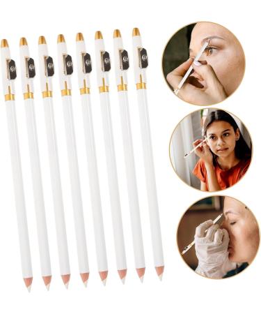 Healeved 12pcs Eyebrow Pencil Sharpener Women Eyebrow Pencil Eyeliner Pencil Eye Brow Pencil White Wooden - Buy Online on GoSupps.com