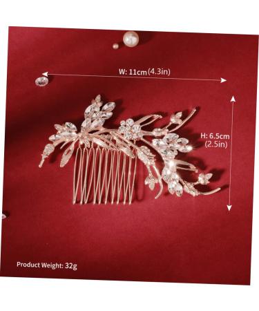 Ipetboom 1 PC Comb Rhinestone Flower Bridesmaid Branches and Leaves Alloy - Buy Online on GoSupps.com