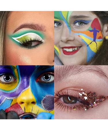 Couleur faciale - Water-based make -up | Couleur du visage bas sur l'eau | Palette de maquillage d'Halloween de 42 couleurs pour le corps du corps Couc sensible Skin pour Festival Aspect - Buy Online on GoSupps.com