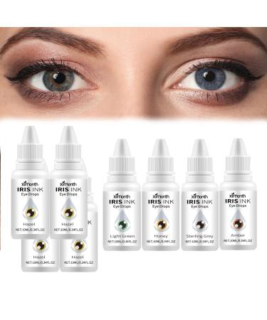 Irisink Eye Drops Irisink Color Changing Eye Drops Irisink Pro Eye Drops Change Eye Color Lighten and Brighten Your Eye Color (8Pcs EEEABCDE) 8Pcs Eeeabcde