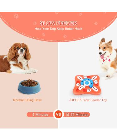 JOPHEK Interactive Dog Toy | Intelligence Feeder Dispenser for Small Medium Large Dogs & Cats - Squeaker Activity Pink - Buy Online on GoSupps.com