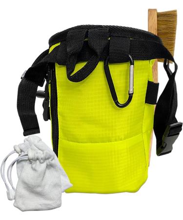 Rock Climbing Chalk Bag Bundle with Brush and Balls - Canvas Bucket for Bouldering and Mountain Climbing - Buy Online on GoSupps.com