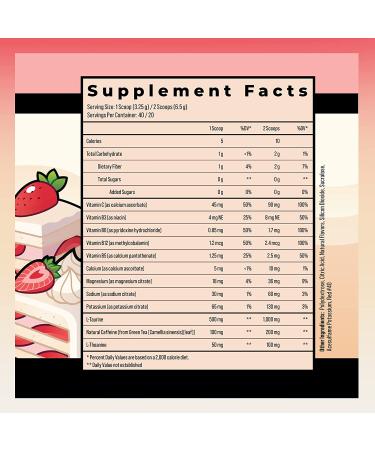 ADVANCED Energy Boosting Formula with Electrolytes - Sugar Free & Keto Friendly (Strawberry Shortcake, 40 Servings) - Buy Online on GoSupps.com
