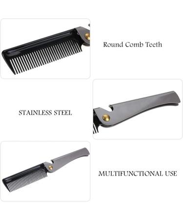 Shopping Spree Folding Beard Comb Wooden Beard Comb Stainless Husband wooden comb - Buy Online on GoSupps.com