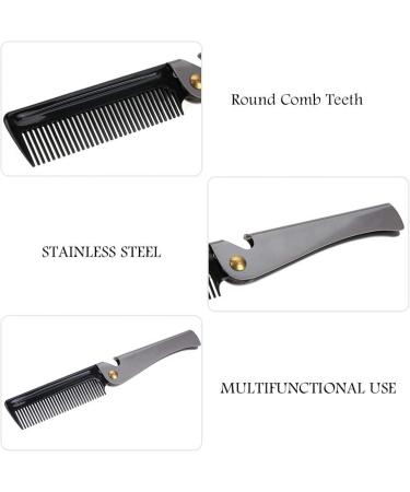 Shopping Spree Folding Beard Comb Wooden Beard Comb Stainless Husband wooden comb - Buy Online on GoSupps.com