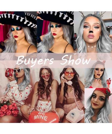 Long Gray Ombre Wig for Women | Synthetic Heat Resistant Cosplay Wavy Wig | Pelucas for Daily Party Use | 26 Inch - Buy Online on GoSupps.com