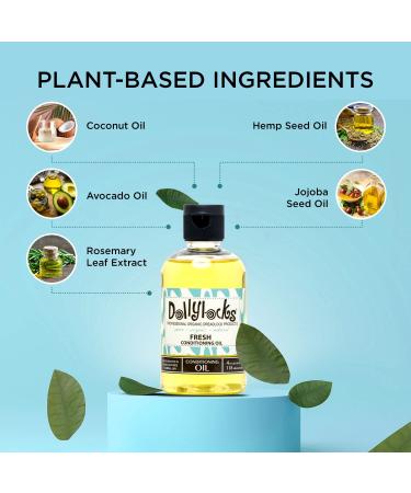 Dollylocks Organic Dreadlock Conditioning Oil - Vegan Loc Moisturizer 4oz | Avocado, Jojoba, Coconut & Hemp Seed Oil | Residue-Free Dread Hair Products - Buy Online on GoSupps.com