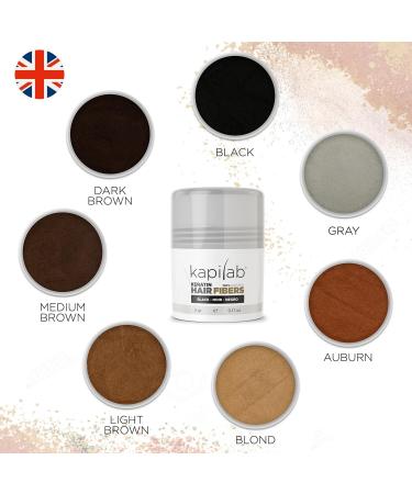 Kapilab Streuhaar Haarfasern Dunkel Braun Haarpuder zur Haarverdichtung - Keratin Ansatzpuder f r D nner Werdendes Haar Frauen und M nner Haarausfall 100% Nat rlich 5 gramm - Buy Online on GoSupps.com