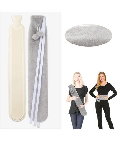 Long Hot Water Bottle with Cover Fluffy 2L 72cm Extra Long Hot Water Bottle for Neck Shoulder Wearable Hot Water Bag Large Hot-Water Bottle Wrap Around for Period Waist Feet Body Bed