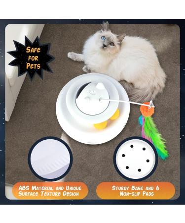 4-in-1 Interactive Cat Toy | Automatic Moving Feather Toy for Indoor Cats | FWLWTWSS - Buy Online on GoSupps.com