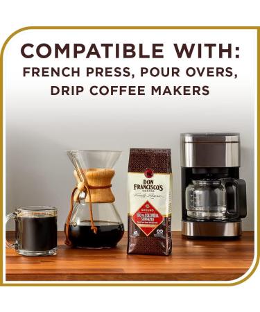 Don Franciscos Family Reserve Vanilla Nut Medium Roast Ground Coffee 340g Bag - Buy Online on GoSupps.com