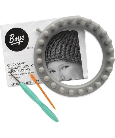 Boye Plastic Round Loom Knitting Set - 24 Pegs, 5.5 Diameter, Multicolor - 4 Piece Craft Accessory - Buy Online on GoSupps.com