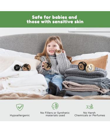 Wooly Heroes Dryer Balls - 100% Organic Wool - Eco-Friendly & Sustainable - Dry 1,000 Loads (Baby Cow & Friends) - Buy Online on GoSupps.com