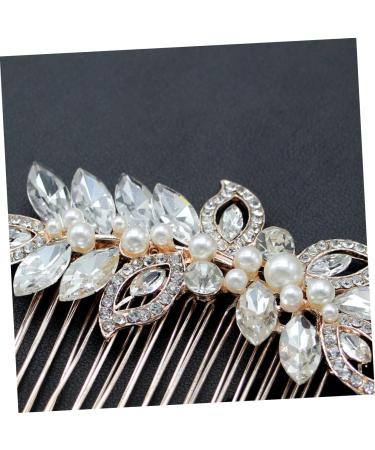 Didiseaon Hair Comb for Women Wedding Hair Combs Hair Combs for Wedding Headpiece Barrettes for Women Gold Headpiece Wedding Headdress Tiara Women Hairpin Crystal Bride Accessories - Buy Online on GoSupps.com