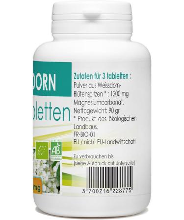 Organic Hawthorn 400mg - 200 Tablets | Premium Quality International Shipping - Buy Online on GoSupps.com