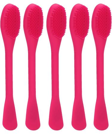 Qukaim Facial Mask Brushes Silicone Face Cleaning Brush with Mix Mask Stick 2 Heads Facial Mask Brushes DIY Skin-Care Tool Rose Red - Buy Online on GoSupps.com