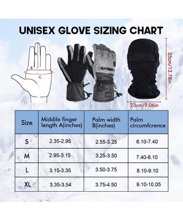 CAMYOD Men Ski Gloves & Balaclava Set - Waterproof & Breathable Winter Snow Gloves for Snowboarding & Snowmobiling in Cold Weather - Medium - Buy Online on GoSupps.com