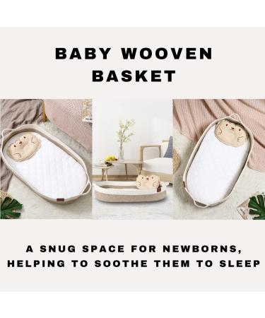 LDVINE Baby Changing Basket - Diaper Caddy with Waterproof Pad & Pillow | Handmade Storage Bin Included - Buy Online on GoSupps.com
