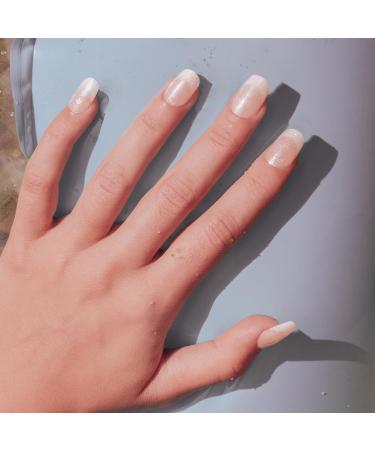 DANNI & TONI 28 Stickers Semi Cured Nail Wraps Soft Self-Adhesive Gel Nail Stickers(Sparkle On) Fine Sparkles Transparent Colour Salon-Quality Gel Nail Polish Strips Manicure Stickers Set