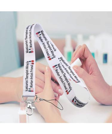 BEKECH Manicurist Nail Tech Lanyard Manicurist Therapist Miracle Worker Artist Friend Keychain Clip for Nail Artist Beautician Nail Boss Cosmetology Gift for Her - Buy Online on GoSupps.com