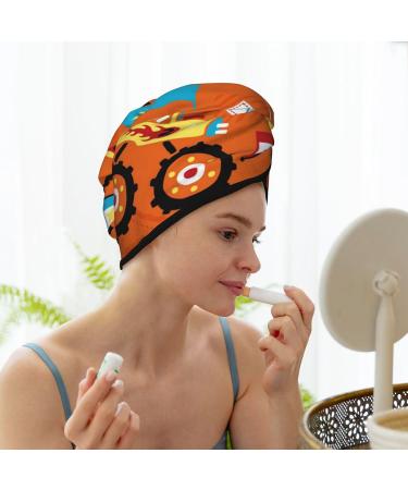 Monster Truck Microfiber Hair Towel | Soft Super Absorbent Quick Dry Wrap for Long Curly & Thick Hair - Coral Velvet - Buy Online on GoSupps.com