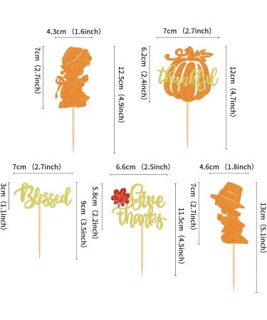 Keaziu 25 Pack Happy Thanksgiving Cupcake Toppers Give Thanks Cupcake Picks For Thanksgiving Theme Cake Decorations Birthday Party Thankful Dinner Supplies Bless - Buy Online on GoSupps.com