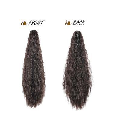Meiriyfa Long Black Curly Ponytail Extensions for Black Women | 55cm Synthetic Claw Clip Hair Extensions - Buy Online on GoSupps.com