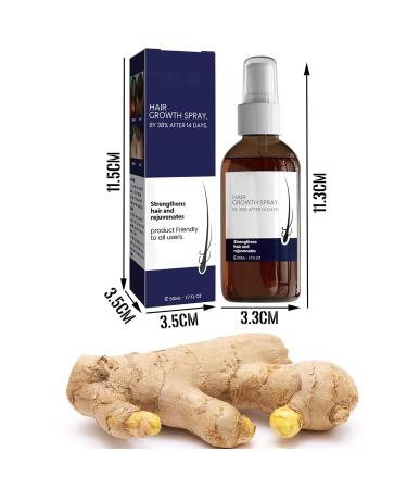 2024 Hair Growth Spray for Men & Women | Nourishing Serum with Polygonum Multiflorum & Ginger Oil | Revitalize Dry Frizzy & Damaged Hair - 50ml - Buy Online on GoSupps.com