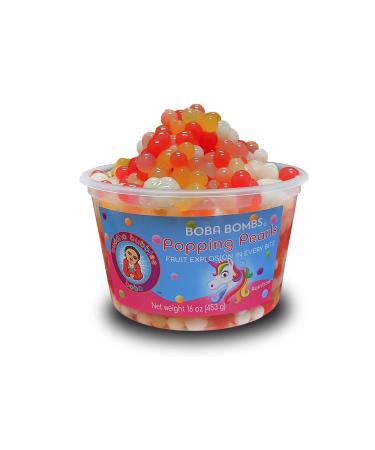RAINBOW Popping/Bursting Boba Pearls/Boba Bombs Dessert Topping by Buddha Bubbles Boba