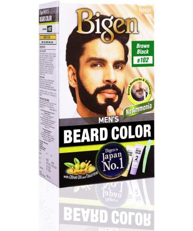 Bigen Men's Beard Color | Ammonia-Free with Aloe Extract & Olive Oil - 102 Brown Black | 1 Count - Buy Online on GoSupps.com