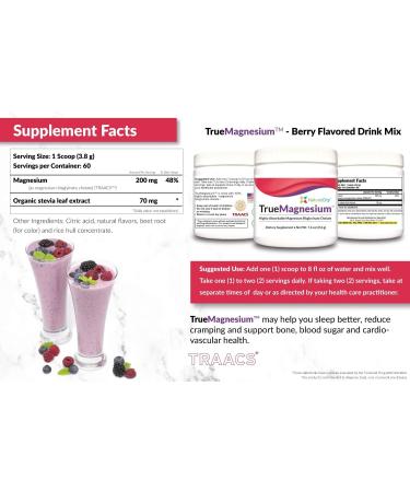 NatureCity TrueMagnesium Bisglycinate Chelate - 60 Servings | Highly Absorbable Magnesium Supplement - Buy Online on GoSupps.com