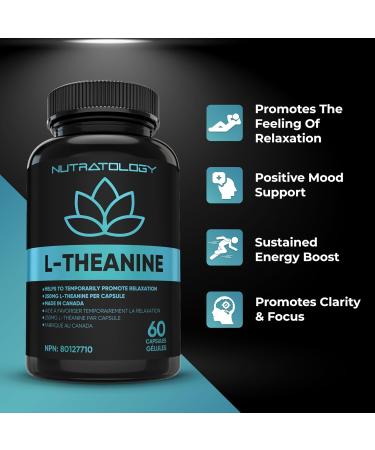 L-Theanine 250MG Capsules - For Stress Management & Relaxation - Promotes Focus Alertness & Clarity - L Theanine Supplement for Stress Relief - 250 mg per capsule - 60 Capsules 60 count (Pack of 1) - Buy Online on GoSupps.com