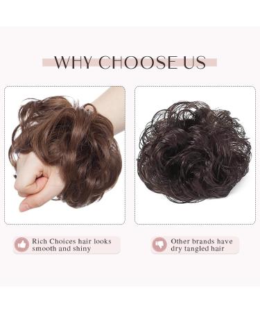 Strawberry Blonde Mix Bun Updo Hairpiece - Wavy Curly Messy Hair Bun Extension - Buy Online on GoSupps.com