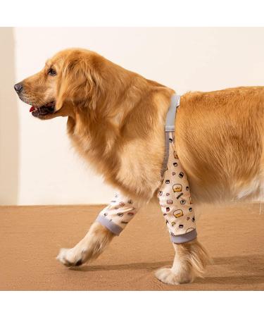 BAR BEAR Surgical Recovery Sleeve for Dogs - Elbow & Hip Protection Prevents Licking Wounds - Yellow Size L (55-66LB) - Buy Online on GoSupps.com