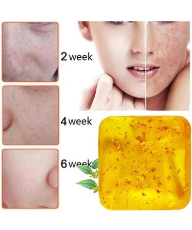 meowko 120g Osmanthus Gold Leaf Soap Face Body Wash Deep Cleanser Care Skin Soap Oil Moisturizing Effective Active Essential Whiten Osmanthus fragrans - Buy Online on GoSupps.com