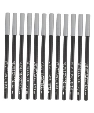 Mipcase Elegant Black Eyeliner Pencil Set 12 Pieces Smudge Eyeliner For Makeup