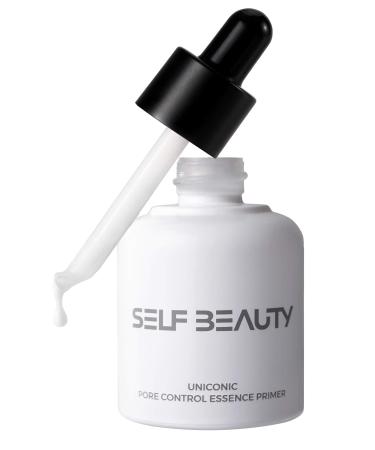 SELFBEAUTY UNICONIC Pore Blurring Face Serum to Primer Moisturizer in One 1.01fl.oz - 5-IN-1 Mattifying Oily Skin High-Adherence Makeup Foundation Primer Long-lasting Lightweight Cruelty-Free 30ml (White Powder) Pore Care