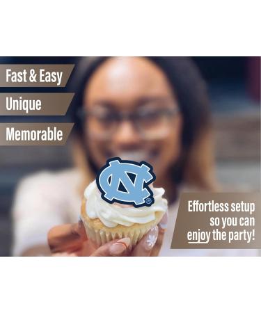 North Carolina Tar Heels Cupcake Toppers (24 Pcs) University of North Carolina Party Supplies for Football Birthday Gift UNC Graduation Party Decorations - Buy Online on GoSupps.com