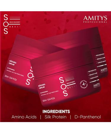 Amitys SOS Recovery Hair Mask 250g - Repairs & Strengthens Damaged Hair with Amino Acid, Silk Protein, and D-Panthenol - Buy Online on GoSupps.com