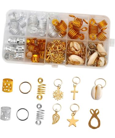 minkissy 1 Box Wig Accessories Metal Hair Braiding Beads Spring Hair Jewelry Hair Braid Rings Diy Hair Braid Accessories Dreadlock Jewelry Dreadlocks Hair Cuffs Aluminum Hair Rope - Buy Online on GoSupps.com